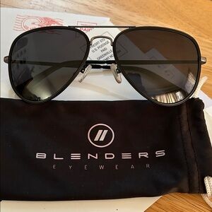 Blenders Eyewear Black Aviator Sunglasses